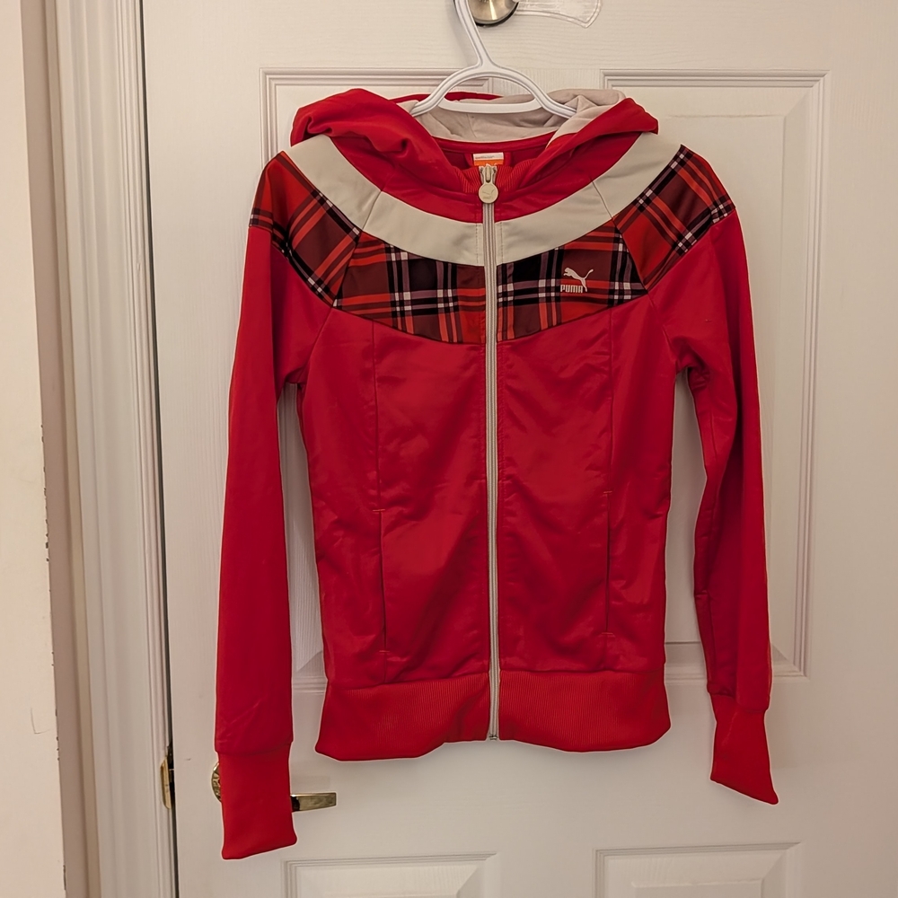 Puma Kids Red Plaid Jacket